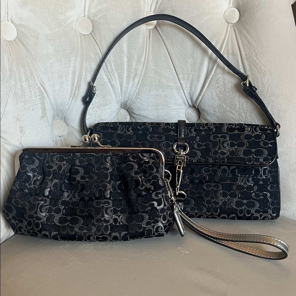 WRISTLET ONLY - Coach Optic Kisslock Pouch Wrislet 🖤